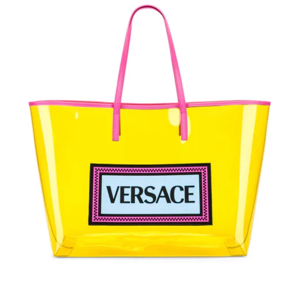 VERSACE Clear Vinyl Logo Tote
